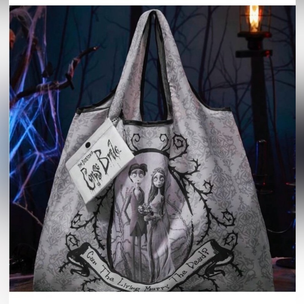 Tim Burton Gothic Gray Tote Bag - Picture 4 of 10